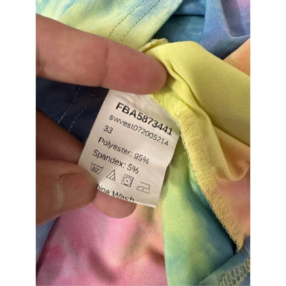 H&M Tie Dye Sleeveless Hoodie Crop Top XL - Picture 4 of 7
